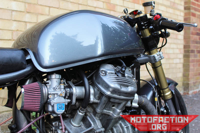 Here are some photos of the Honda CX500 cafe racer build titled Brooks Brat, as featured on MotoFaction.org.