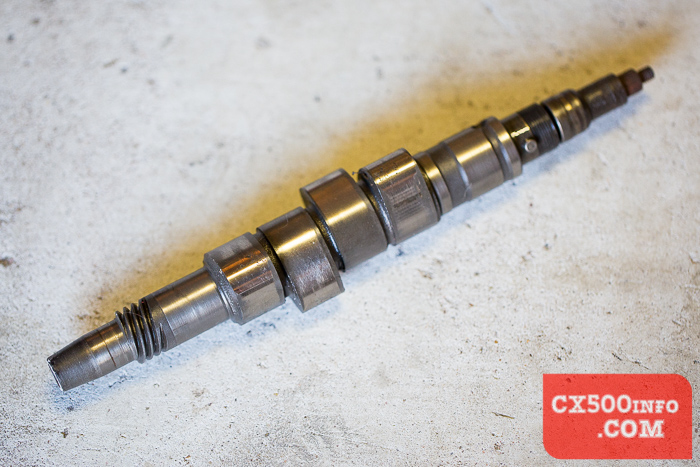 Here's a photo of a camshaft from a Honda CX500 or GL500 motorcycle.