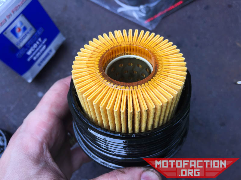 Here is how to change the oil and cartridge oil filter on a Toyota Corolla E150 with 2ZR-FE 1.8L motor - 2009, 2010, 2011, 2012, 2013 models, as shown on MotoFaction.org