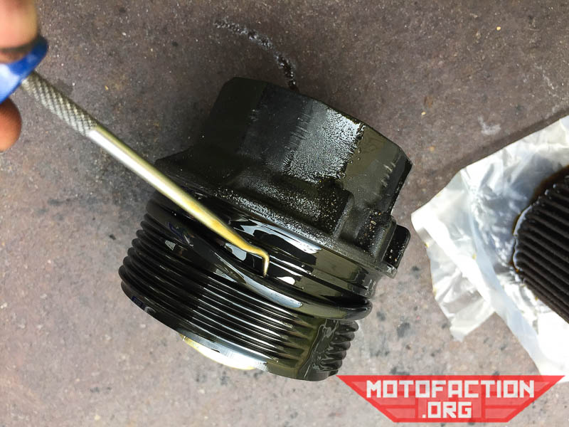 Here is how to change the oil and cartridge oil filter on a Toyota Corolla E150 with 2ZR-FE 1.8L motor - 2009, 2010, 2011, 2012, 2013 models, as shown on MotoFaction.org