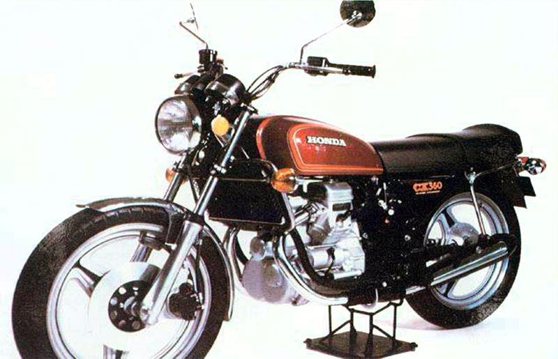 Here's a photo of the Honda CX360 - a prototype which led to the Honda CX500.