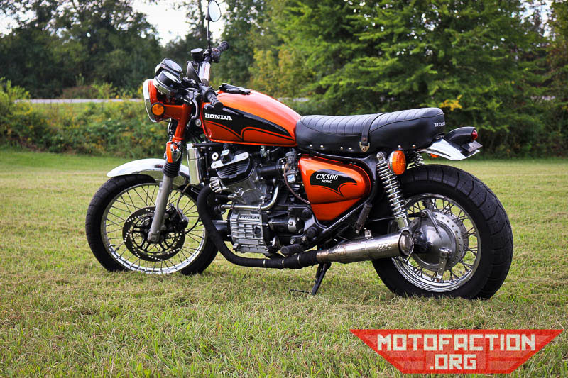 Here are some photos of a Honda CX500 scrambler custom build by Murray Feldman of Murray's Carbs, as featured on MotoFaction.org.