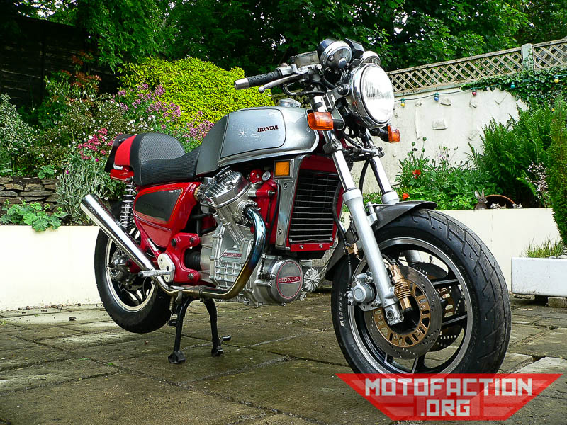 Here are some photos of the Honda CX500 custom cafe racer titled "Top Gun Cafe Racer", as featured on MotoFaction.org.