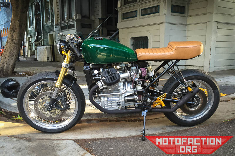 Photos of a Honda CX500 cafe racer custom build by Alex Musskopf, as featured on MotoFaction.org.