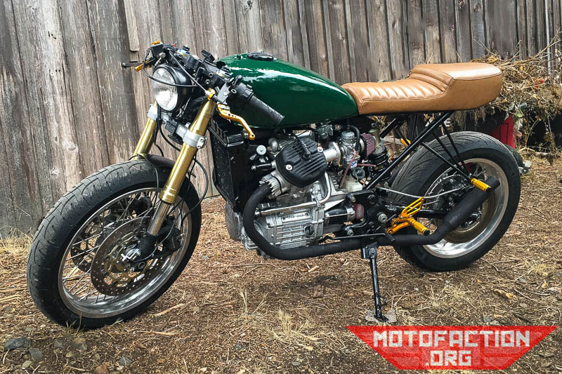 Photos of a Honda CX500 cafe racer custom build by Alex Musskopf, as featured on MotoFaction.org.