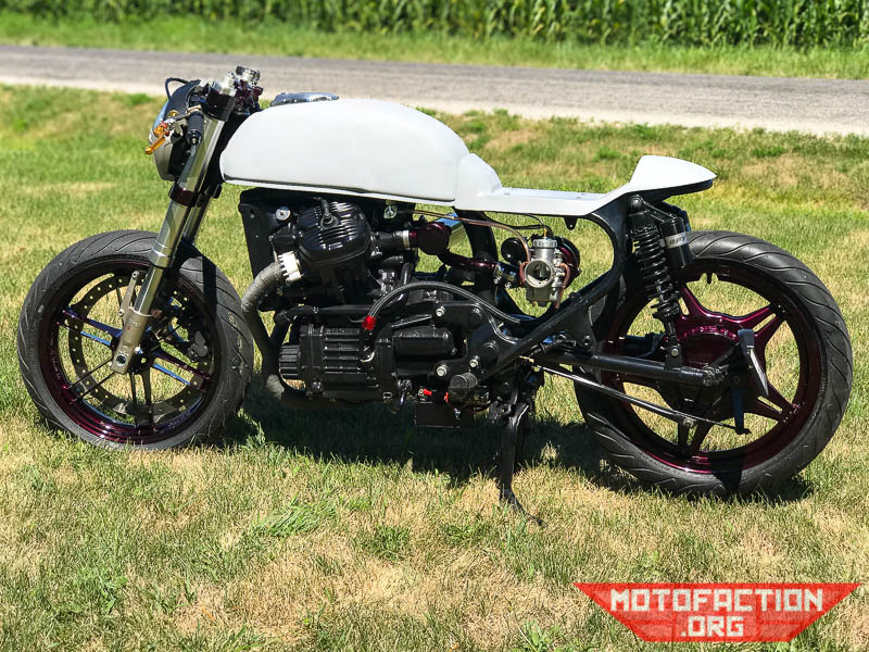 Here's a Honda CX500 cafe racer with a difference... this one is sporting a turbocharger!