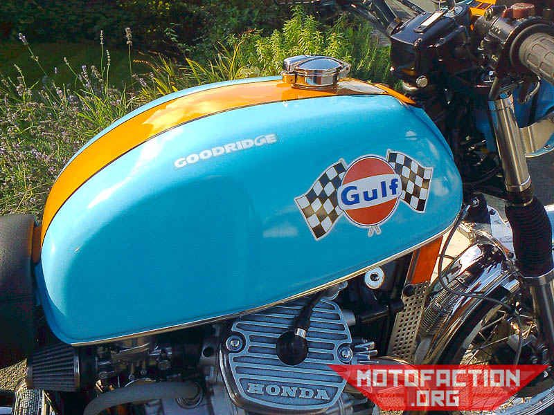 Here's today's featured cafe racer build - a Gulf Honda CX500, done by Howard Coop - as featured on MotoFaction.org.