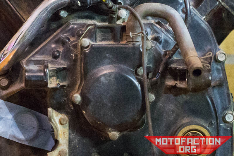 Here's how to reinstall the rear engine pulse generator timing cover on a Honda CX500, GL500, CX650 or GL650 motorcycle equipped with transistorised ignition (TI), as shown on MotoFaction.org.