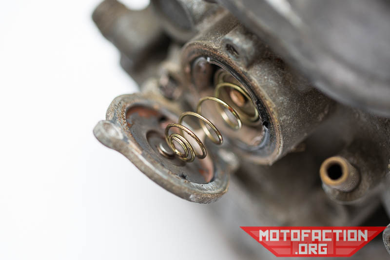 Here's how to remove the air cut off valve on the Keihin carburetors from a Honda CX500, GL500, CX650 or GL650 motorcycle, as shown on MotoFaction.org.