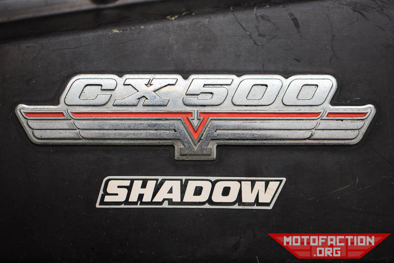 Here's a photo of the Honda CX500 Shadow emblem - which was an Australian variant for a couple of years of the model run.