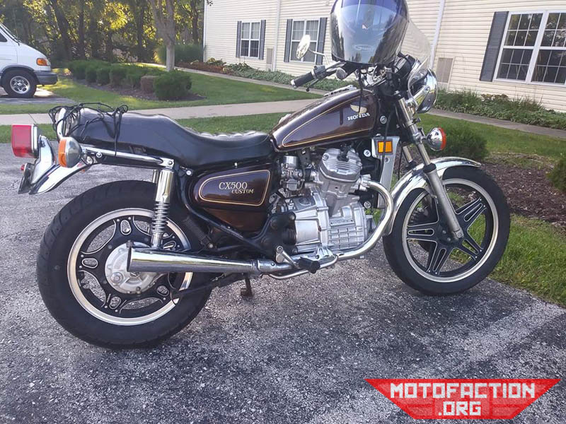 Here is a photo of a Honda CX500 Custom from 1979.