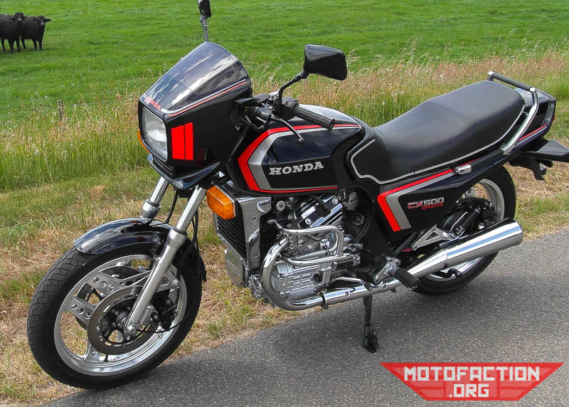 Here's a pic of the Honda CX500E Sports motorcycle.