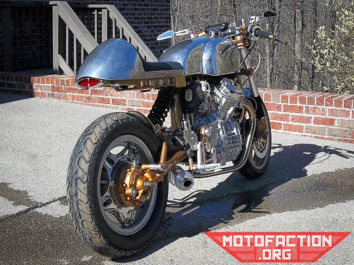 Honda CX500 custom built cafe racer with CBR600RR front end and monoshock conversion