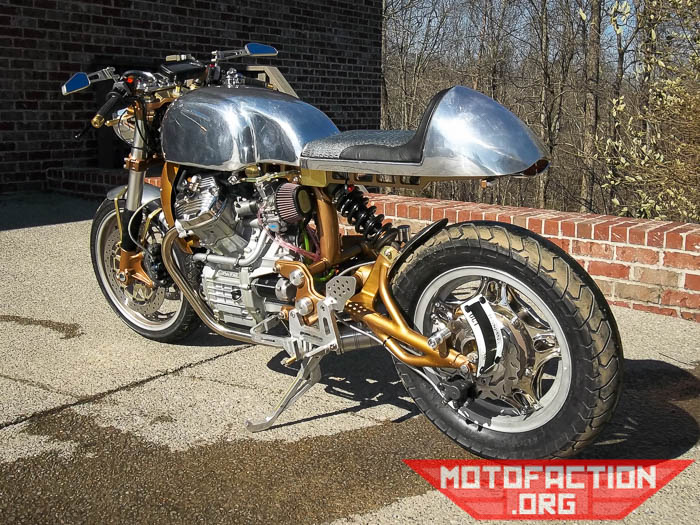 Honda CX500 custom built cafe racer with CBR600RR front end and monoshock conversion