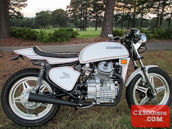 Here are some photos of today's Featured Honda CX500 Cafe Racer Build - the Carolina Street Tracker, as featured on MotoFaction.org.