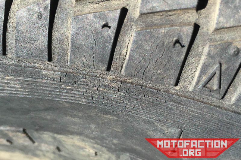 Here's what you don't want the tyres to look like on your potential new Honda CX500, GL500, CX650 or GL650 purchase.