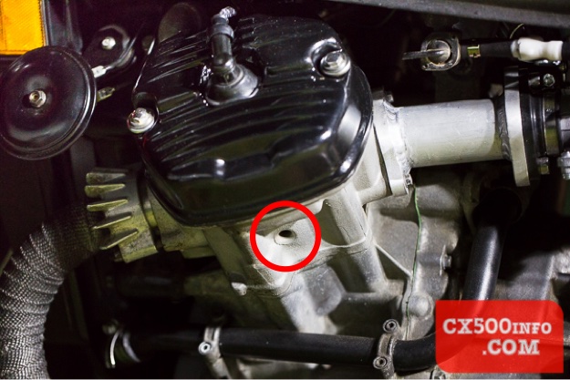 Here's what to do when there is oil leaking out the hole in the side of the head of your Honda CX500, GL500, CX650, GL650