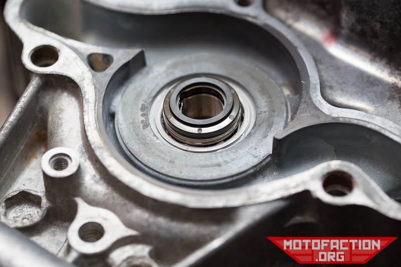 Here is how to enlarge the water pump seal hole on a Honda CX500 or GL500 to fit the currently-available, larger mechanical seal size