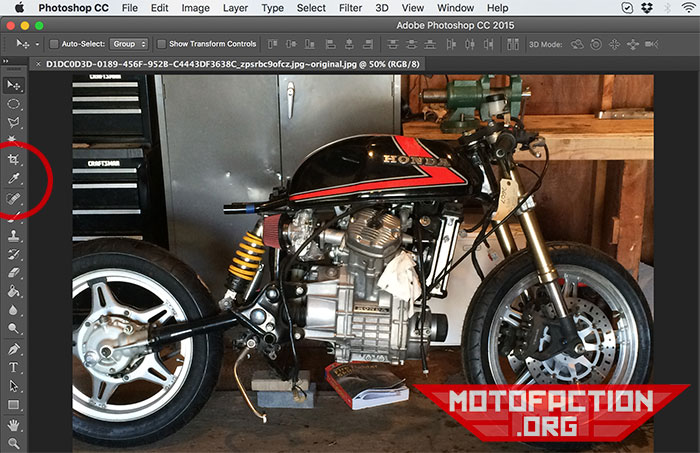 Here we look at how to measure the driveshaft angle using a Honda CX500 and Photoshop.