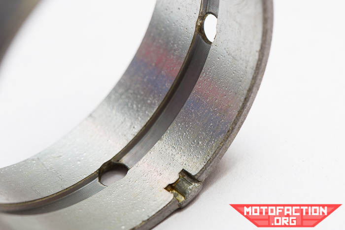 Here's how to measure the main plain crankshaft bearings on a Honda CX500, GL500, CX650 or GL650 motorcycle.