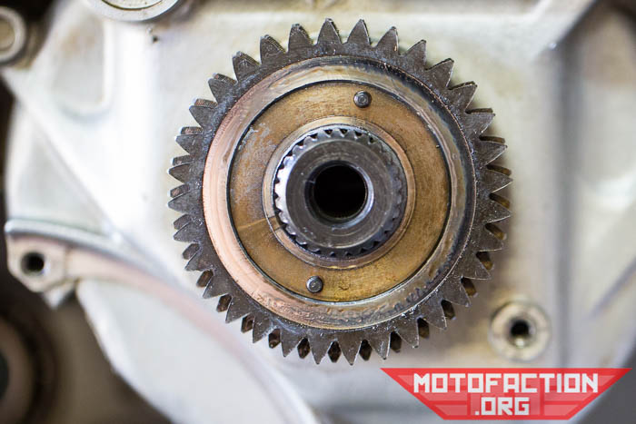 Here's how to remove the primary drive gear on a Honda CX500, GL500, CX650, GL650 or other CX/GL motorcycle.