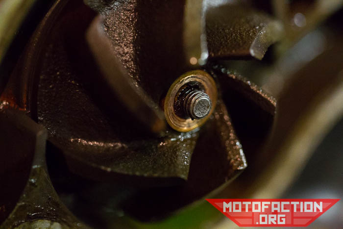 Here's how to remove the water pump impeller on a Honda CX500, GL500, CX650, GL650 etc.
