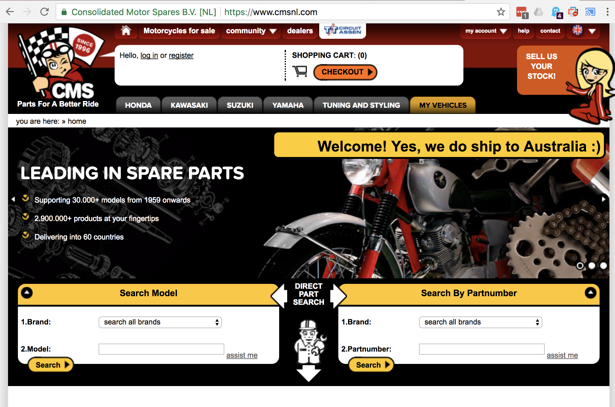 Here's how to find parts for your vintage motorcycle using the CMSNL website.