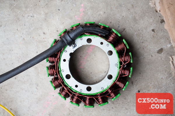 Here are some photos of the Caltric ST139 stator - an aftermarket option for the Honda CX500, GL500, CX650 and GL650 motorcycles, as well as some others.