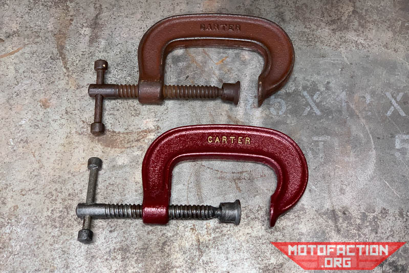 Here are some pics of Carter G-clamps, which I presume are made in Australia.