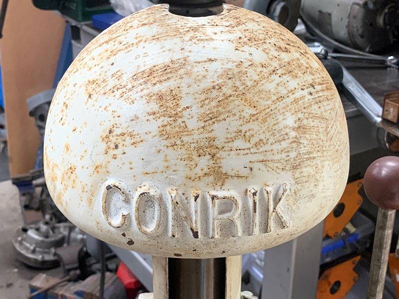 Here is an image of the Conrik logo on a Nock and Kirby drill press - a vintage Australian-made product by Servian