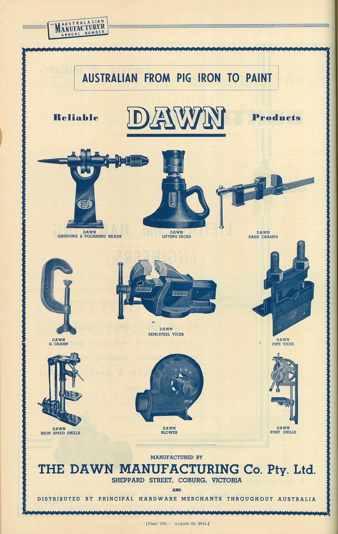 Here is a page from 1944 showing an ad for Dawn