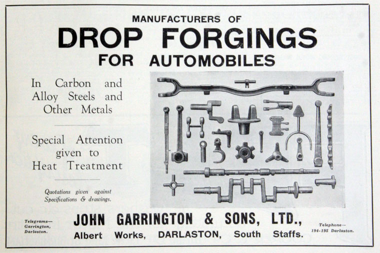 Here's an advertisement from Garringtons of Britain.