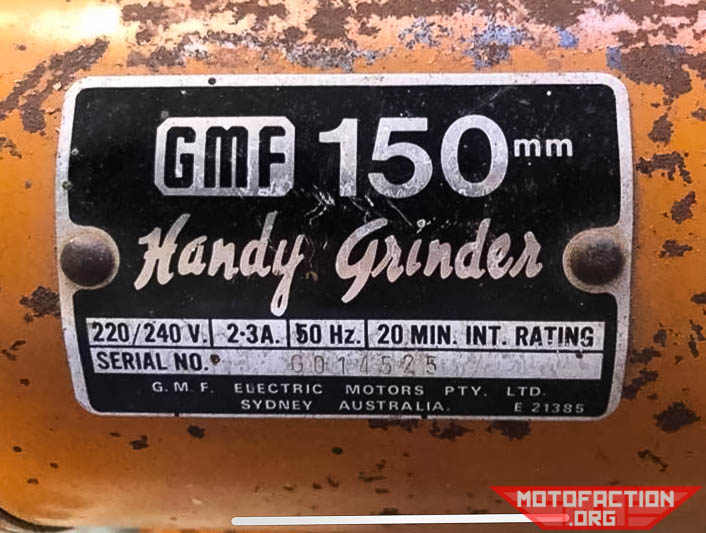 Here is a photo of the GMF 150mm Handy Grinder, sent in by Boge Dorsoski. Thanks Boge!