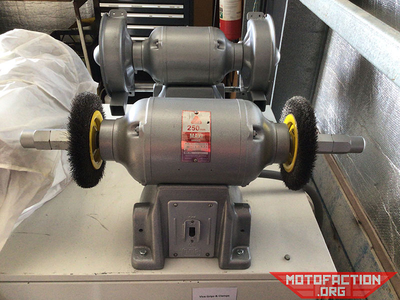 Here is a photo of a 250mm Maxi GMF bench grinder from the 1980s.