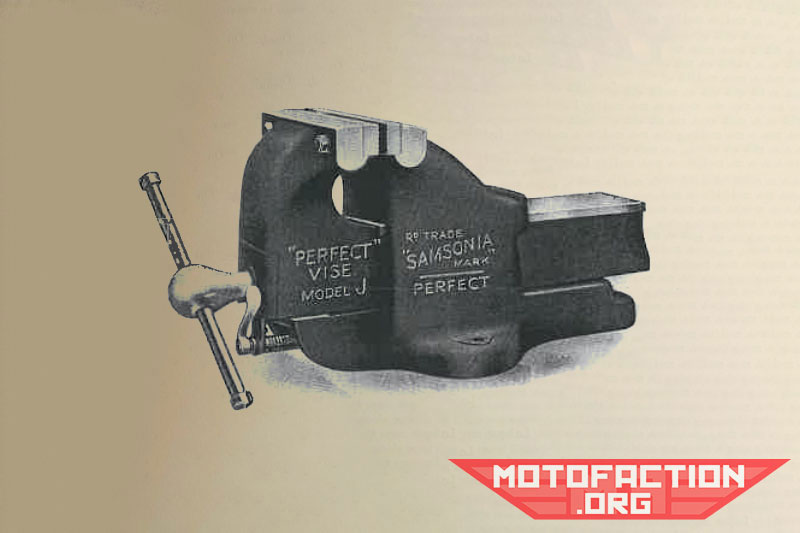 Here's a drawing of the 1937-1940 variant of Parkinson's Samsonia Model J cast steel quick release bench vise or vice, made in Britain.