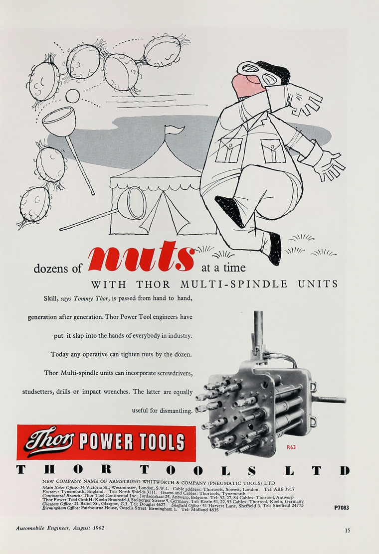 Here is an advertisement for Thor Tools of the UK in 1962